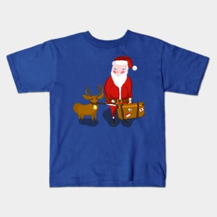 Santa is ready to travel Kids T-Shirt